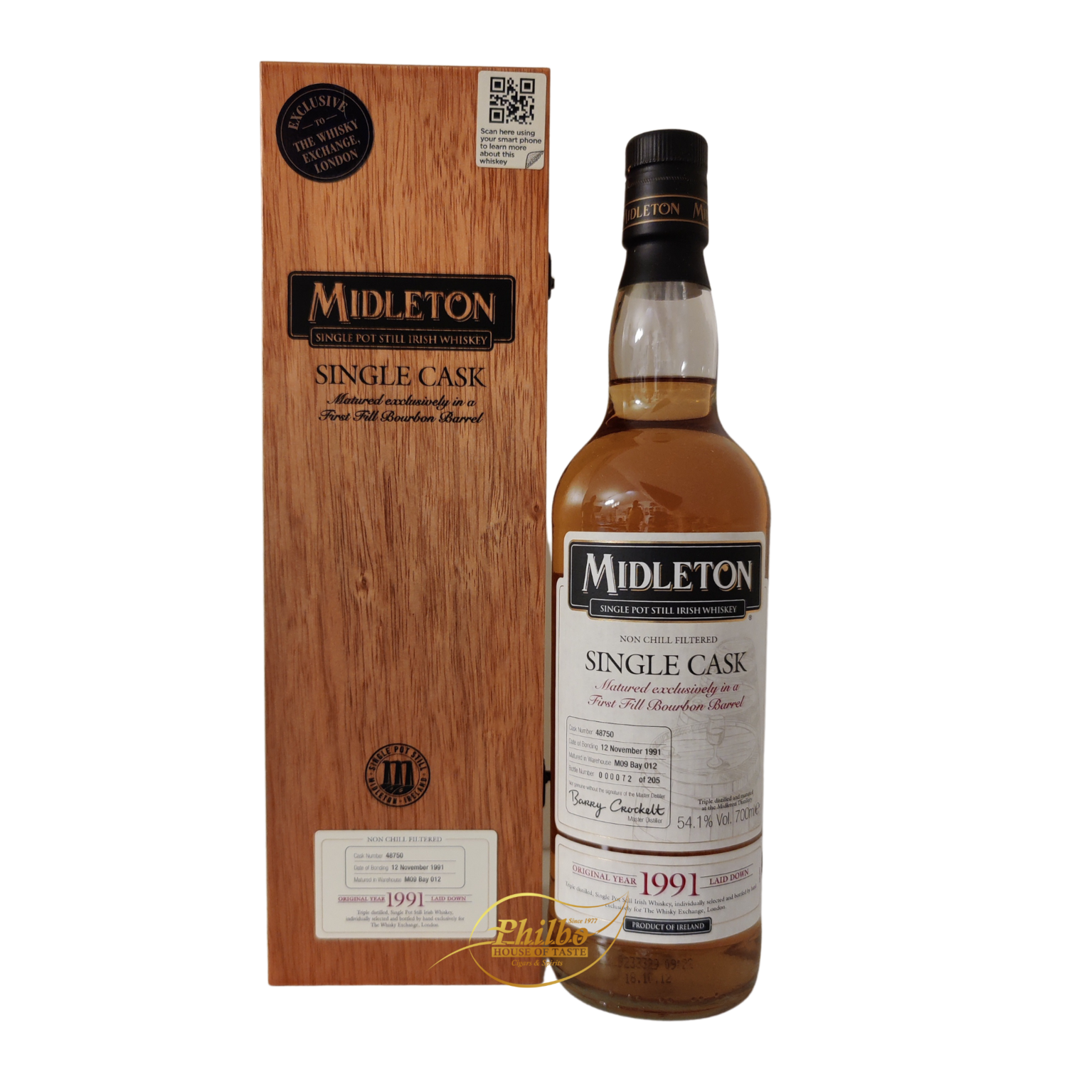 Midleton - First fill bourbon cask 48750 - 1991 - 2012 for the Whisky Echange - 54,1°