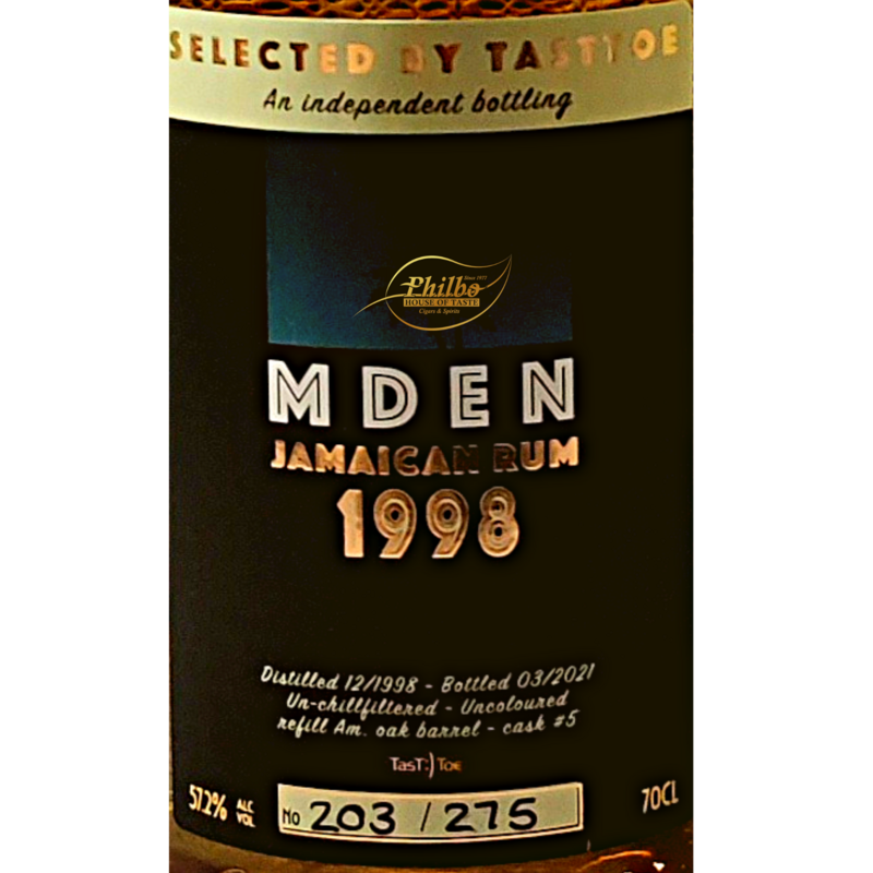 MDEN (HAMPDEN) 1998 HLCF Jamaican Rum Selected By Tasttoe 57,2% 70cl 275 bottles