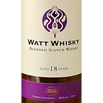 Watt Whisky Blended Scotch Whisky 18y 56,3% 70cl