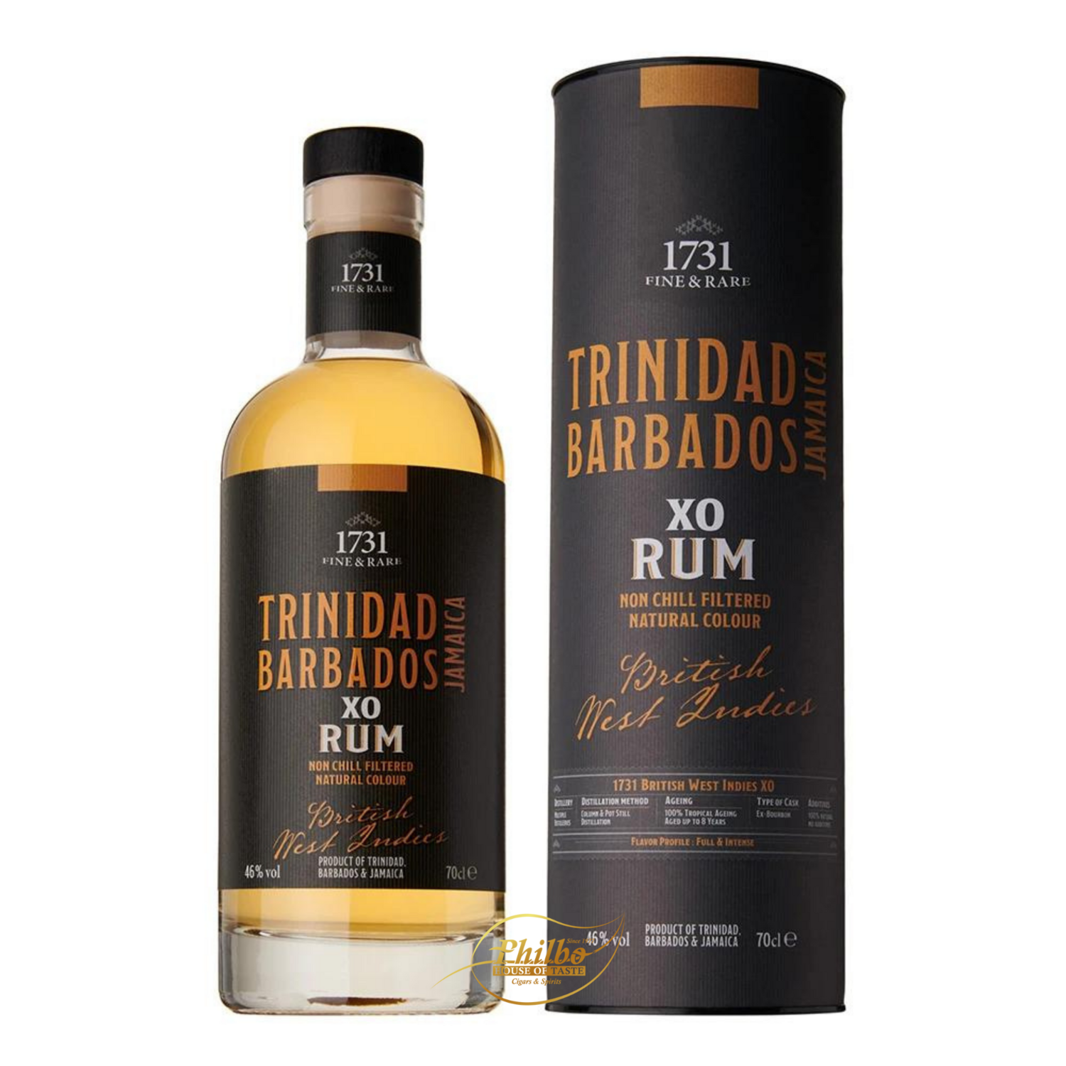 1731 Rum Fine & Rare Trinidad Barbados Jamaica XO British West Indies 46% 70cl