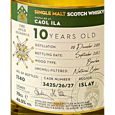 ​Mc Callum Vintage Caol Ila 10y 46,5% 1140 bottles