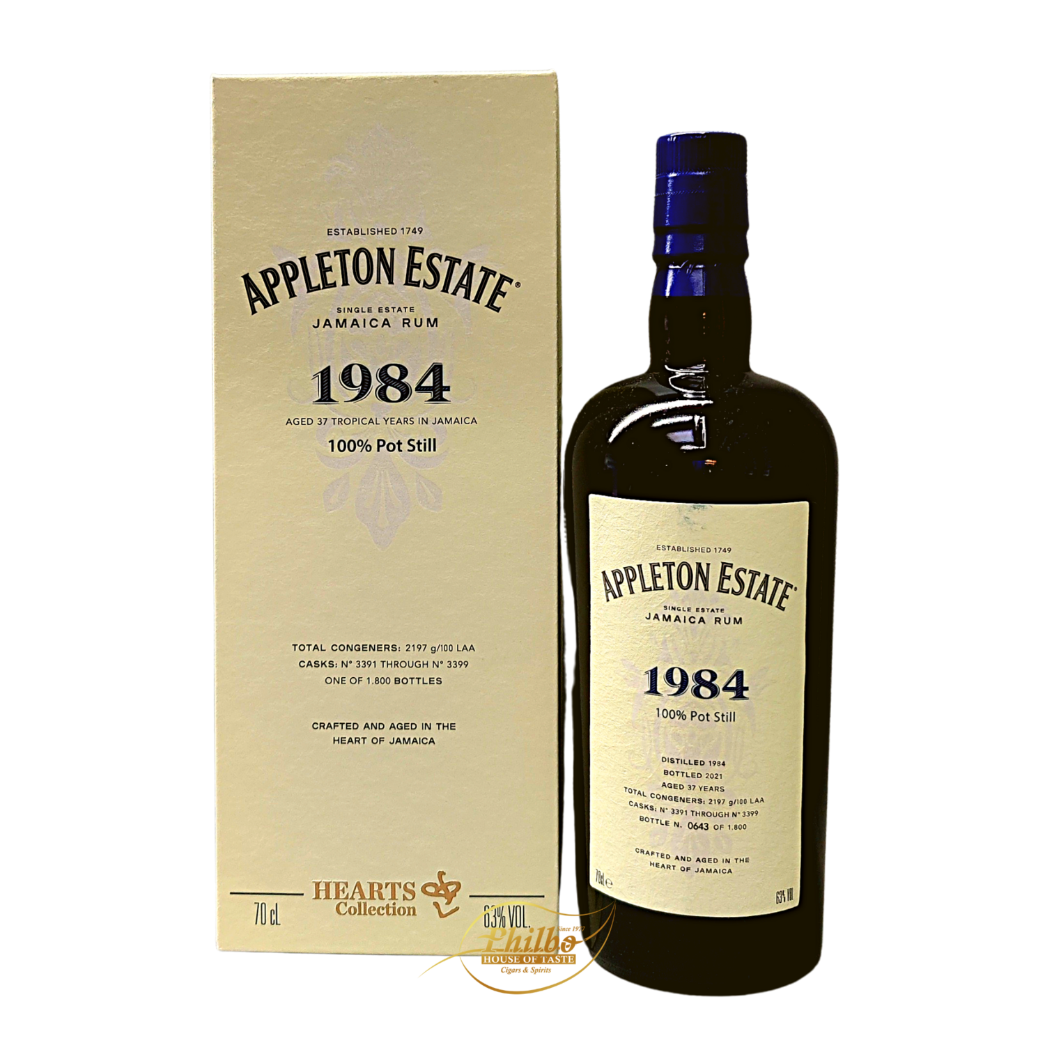 Appleton Estate 1984 Hearts Collection 37y  63%
