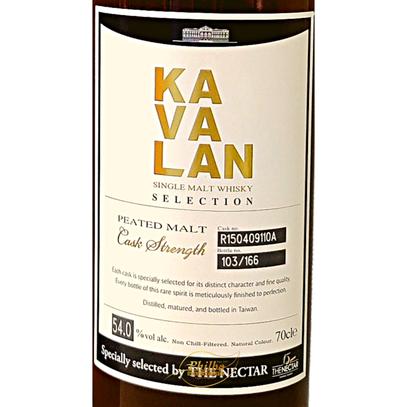 Kavalan Solist Peated Malt Cask R150409110A for the Nectar - 70 cl - 54%