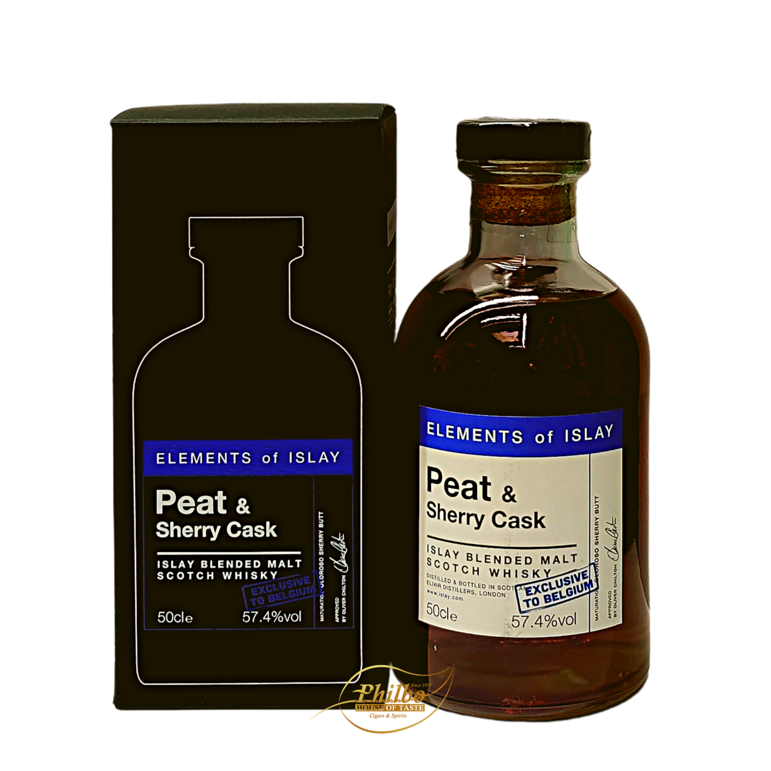 Peat & Sherry Islay Blended Malt Scotch Whisky Elements Of Islay 57,4% 50cl Peat & Sherry Islay Blended Malt Scotch Whisky Elements Of Islay 57,4% 50cl
