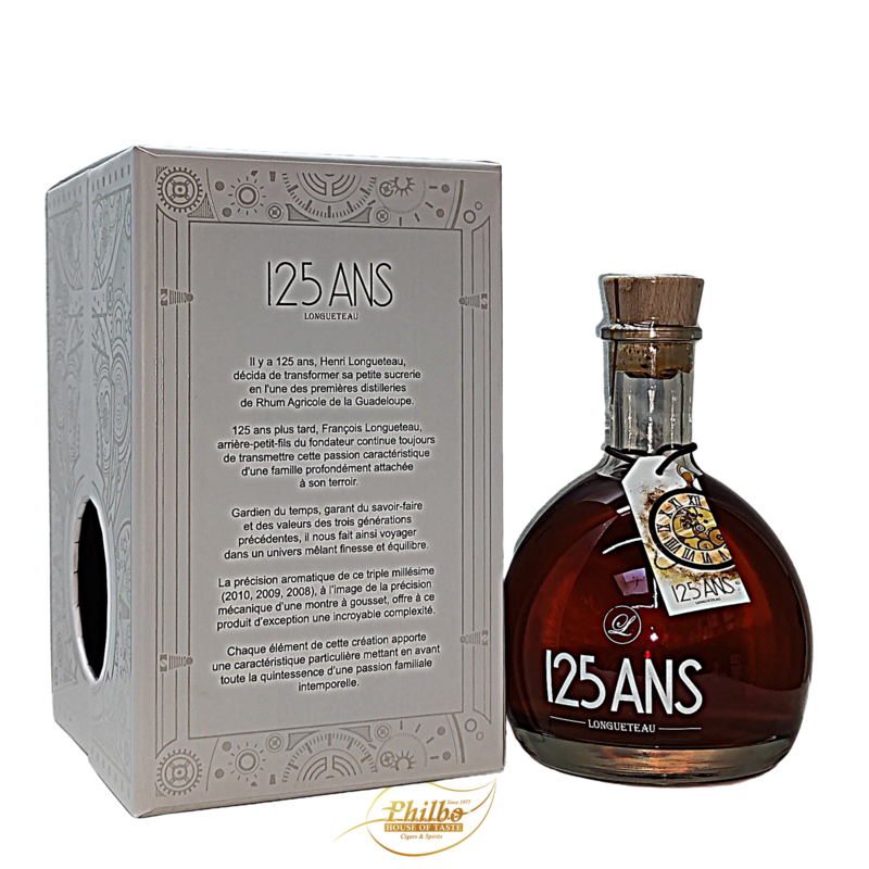 Longueteau Rhum hors d'age 125y Carafe 70Cl 44,4%