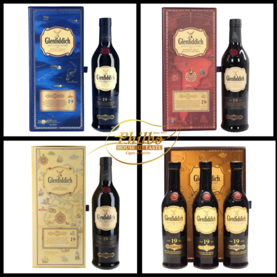 Glenfiddich 19y Age of Discovery Complet set 3 x 70cl & 3 x 20cl
