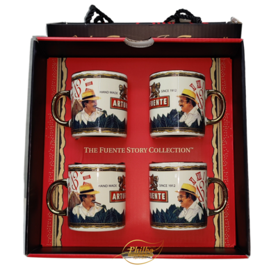 Arturo Fuente Hands Set of 4 Time Espresso Cups