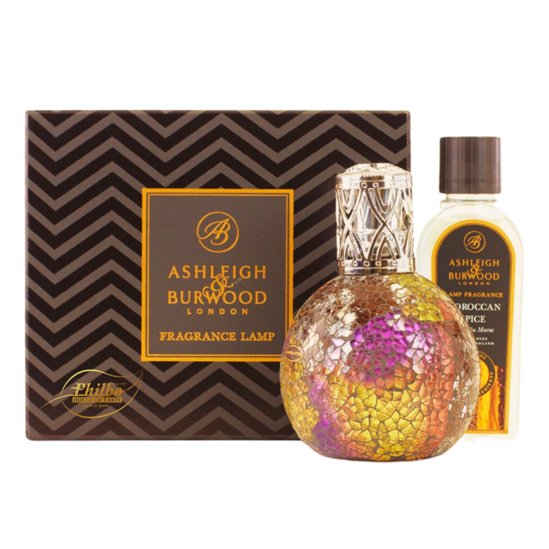 Ashleigh & Burwood Lamp Gift Oriental Woodland+Moroc Spice