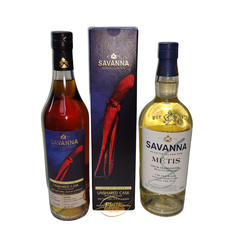 Savanna 2010 Unshared Cask Fut #989 11y 60.5% 500ml + Savanna Metis 40% 700ml