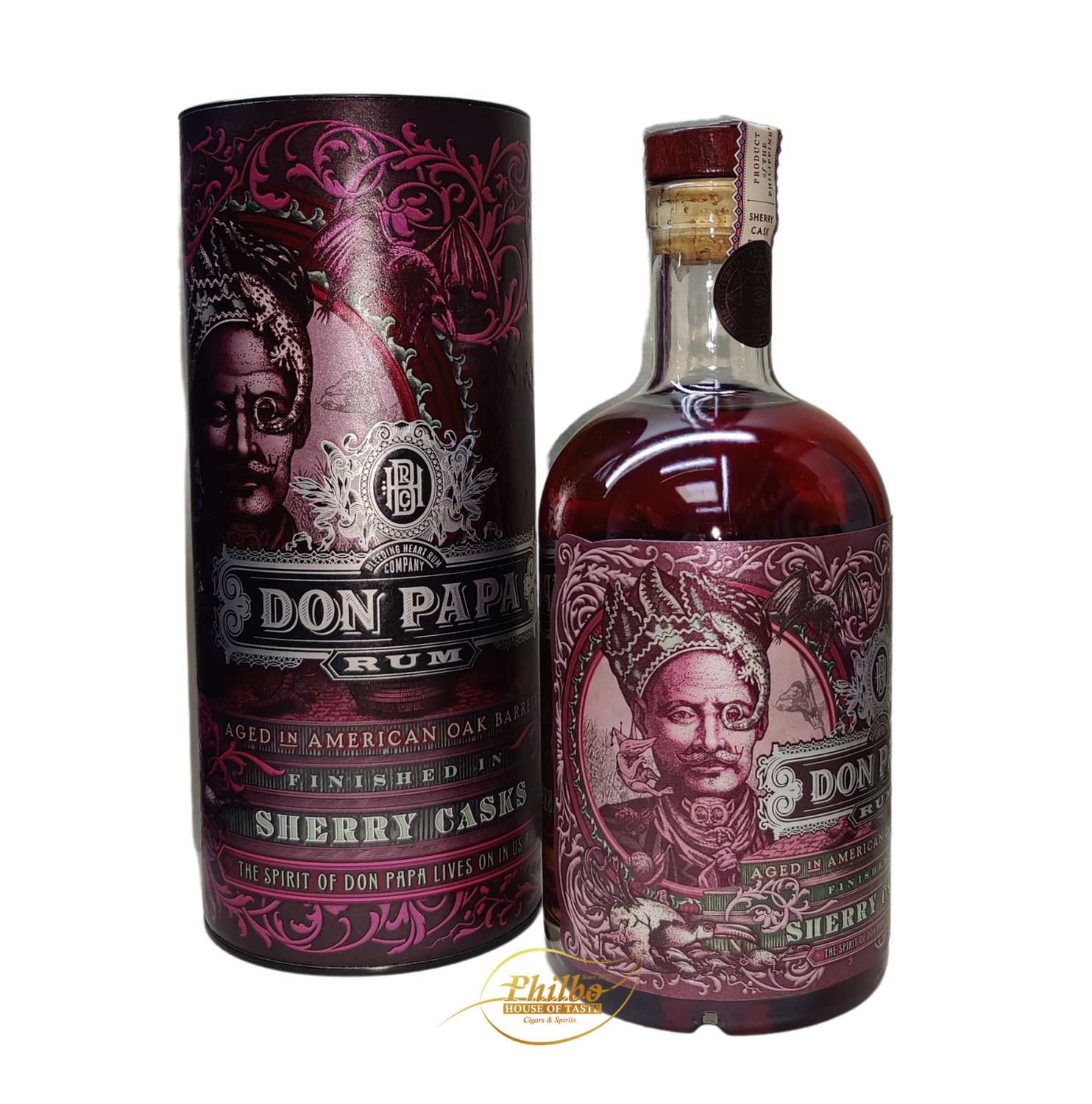 Don Papa Sherry Cask Tube 5y 45% 700ml