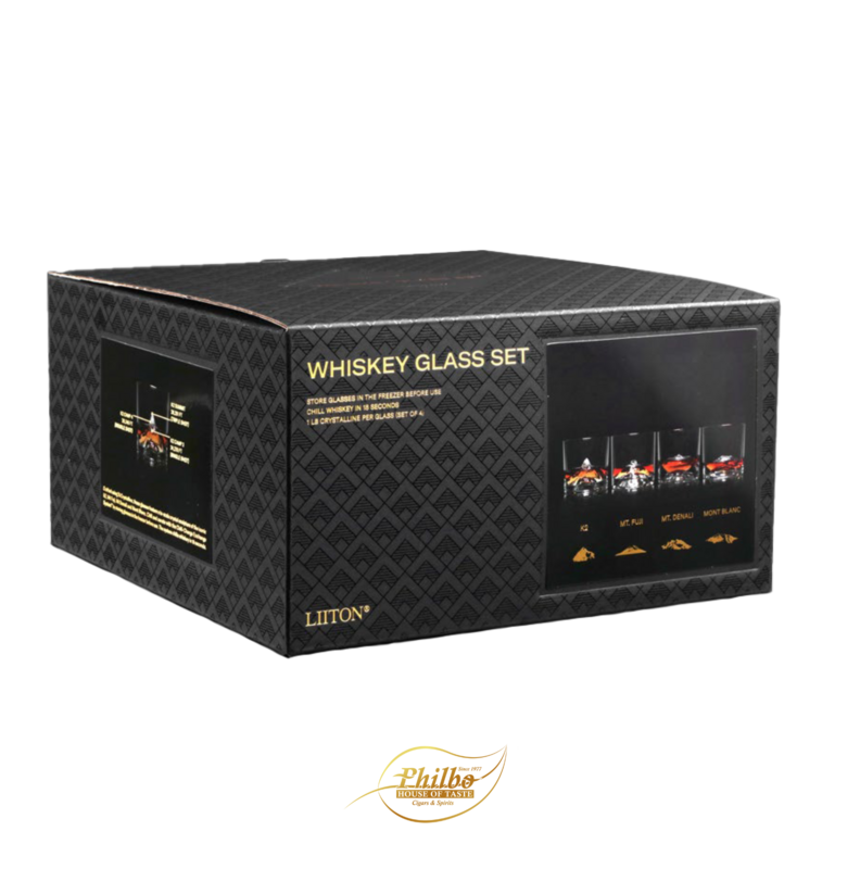LIITON Crystal Whiskey The Peak Set 4 glasses LIITON Crystal Whiskey The Peak Set 4 glasses