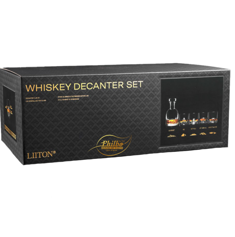 LIITON The Peaks Set, Decanter 1,0L + 4x Peaks glass LIITON The Peaks Set, Decanter 1,0L + 4x Peaks glass