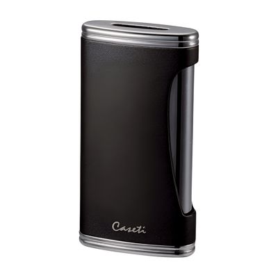 Caseti Lighter Wide Flat Flame Chrome Black Mat Caseti Lighter Wide Flat Flame Chrome Black Mat