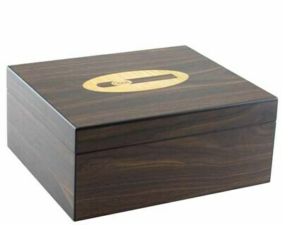 HUMIDOR 29105 WALNUT/CIGAR LOGO