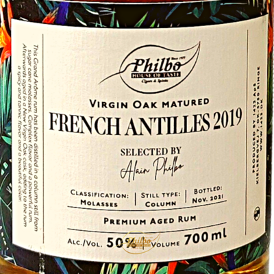 SBS French Antilles 2019 50% 70cl Exclusivly & selected by Philbo House Of Taste Only 72 bottles