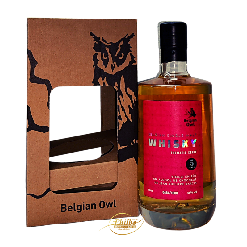 Belgian Owl 'THEMATIC SERIES' CHOCOLATE FINISH 46° 50cl Belgian Owl 'THEMATIC SERIES' CHOCOLATE FINISH 46° 50cl