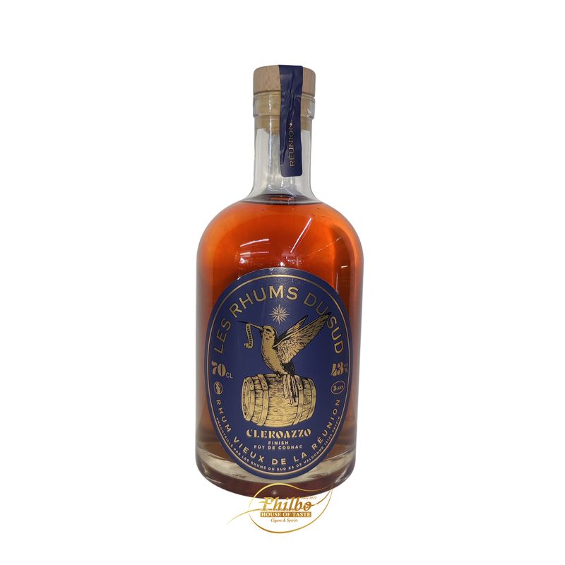 Les Rhums du Sud Cleroazzo Réunion 3 years finish cognac 43°
