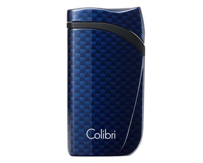 Aansteker Colibri Falcon Single Jet Carbon Fiber Blauw