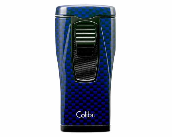 Aansteker Colibri Monaco Triple Jet Carbon Blauw