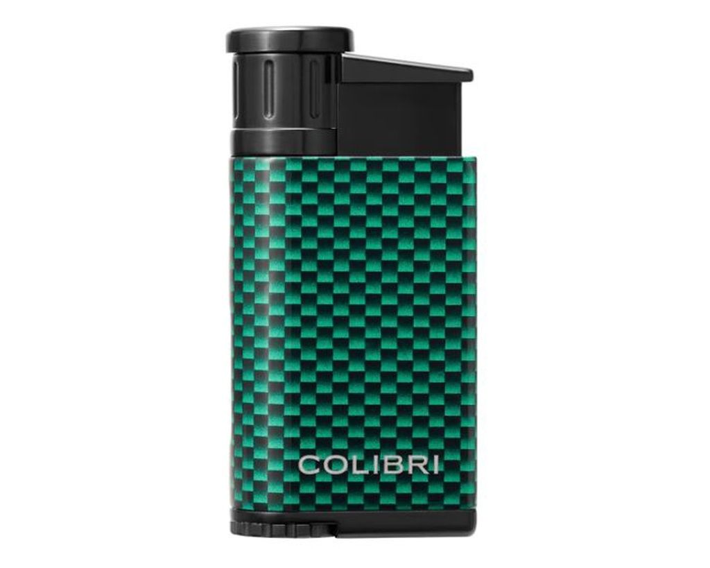 Aansteker Colibri Evo Single Jet Carbon Groen