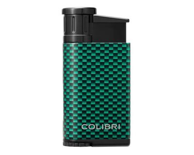 Aansteker Colibri Evo Single Jet Carbon Groen