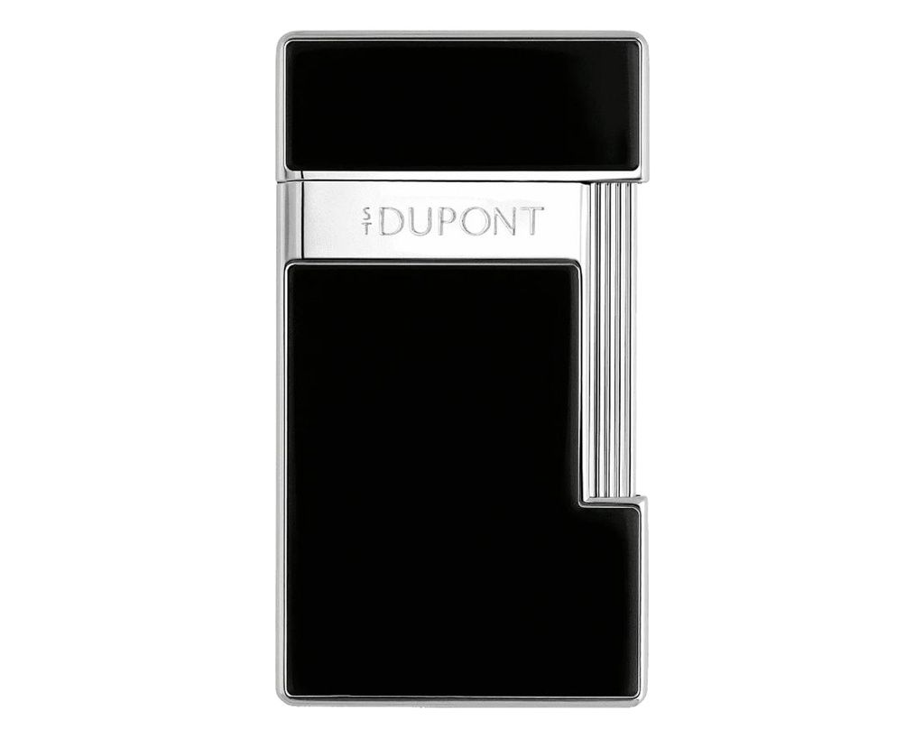 Aansteker Dupont Slimmy Shiny Zwart Lak Chrome Aansteker Dupont Slimmy Shiny Zwart Lak Chrome