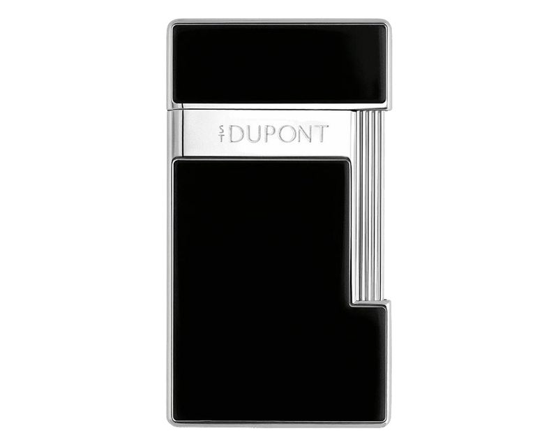 Aansteker Dupont Slimmy Shiny Zwart Lak Chrome Aansteker Dupont Slimmy Shiny Zwart Lak Chrome