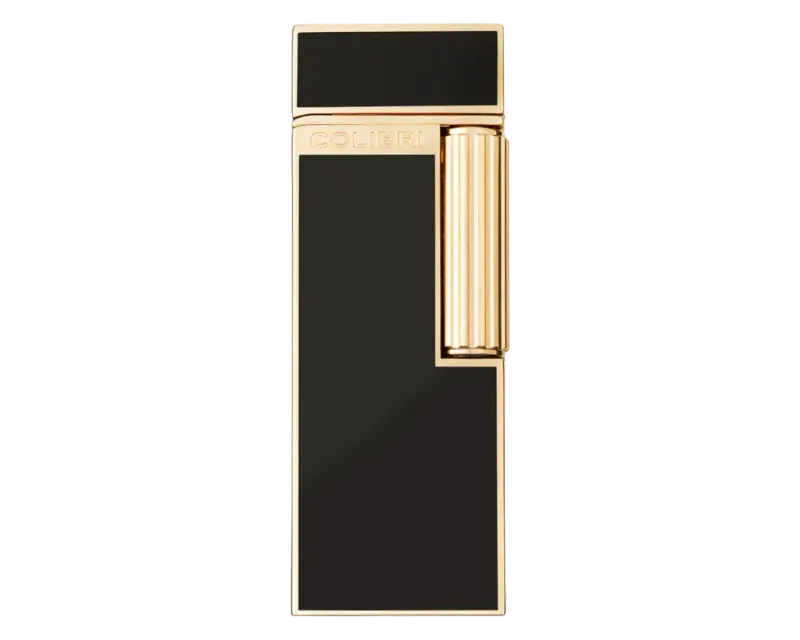 Aansteker Colibri Continental Soft Flame Zwart/Goud Aansteker Colibri Continental Soft Flame Zwart/Goud