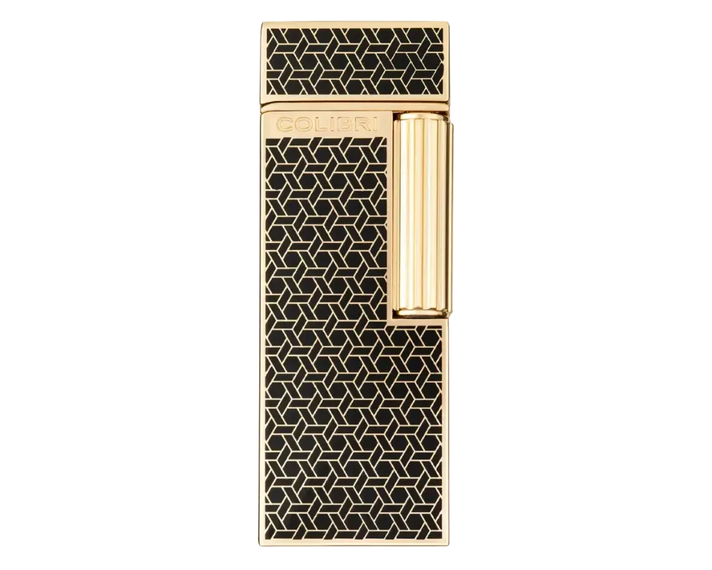 Aansteker Colibri Continental Soft Flame Goud met Patroon Aansteker Colibri Continental Soft Flame Goud met Patroon