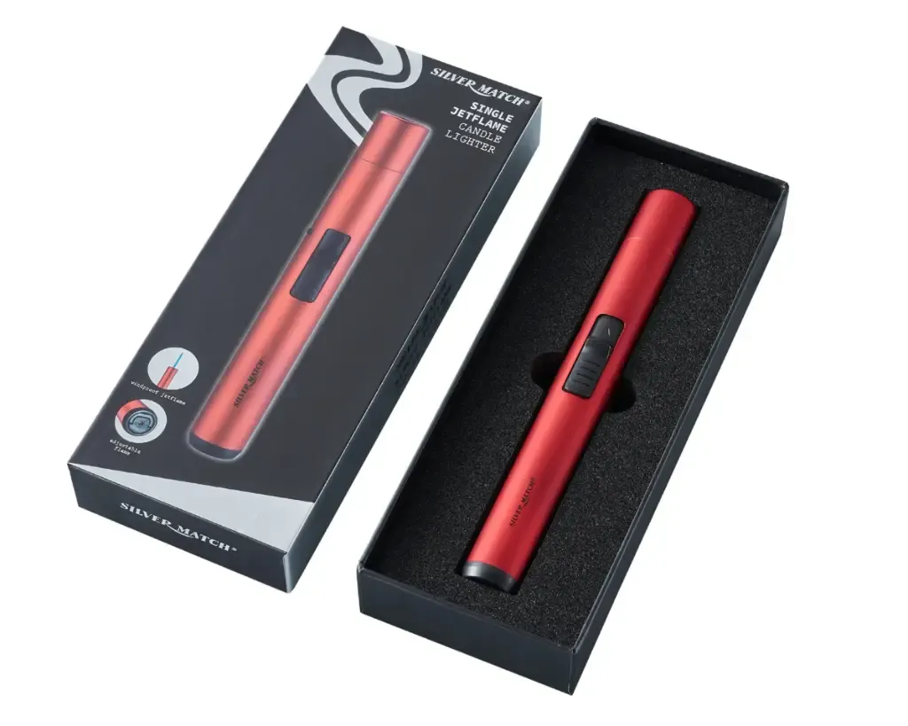 Aansteker Kaars Silver Match Jetflame Rood GB Aansteker Kaars Silver Match Jetflame Rood GB