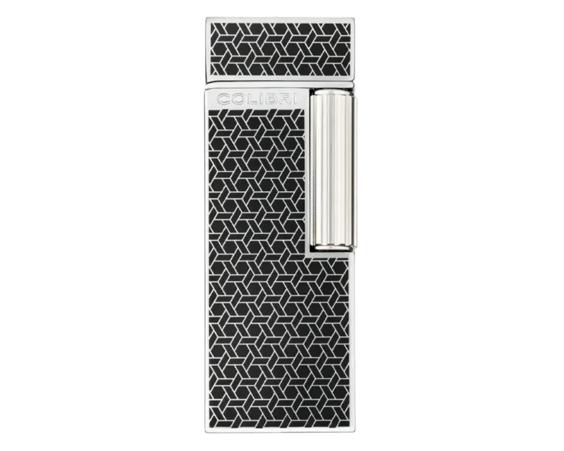 Aansteker Colibri Continental Soft Flame Chrome met Patroon Aansteker Colibri Continental Soft Flame Chrome met Patroon
