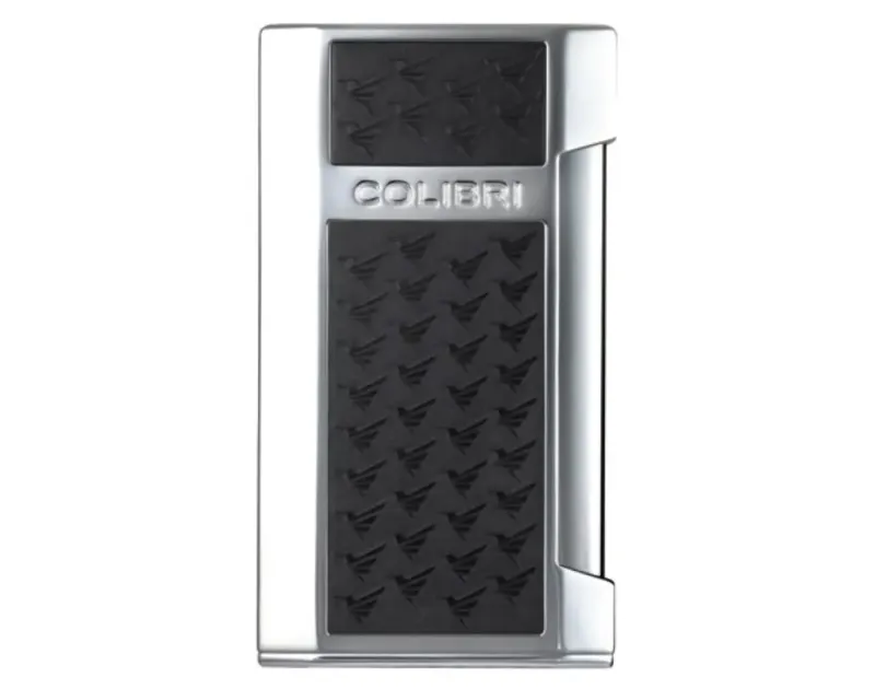 Aansteker Colibri Mosaic Flat Flame Chrome/Zwart Aansteker Colibri Mosaic Flat Flame Chrome/Zwart
