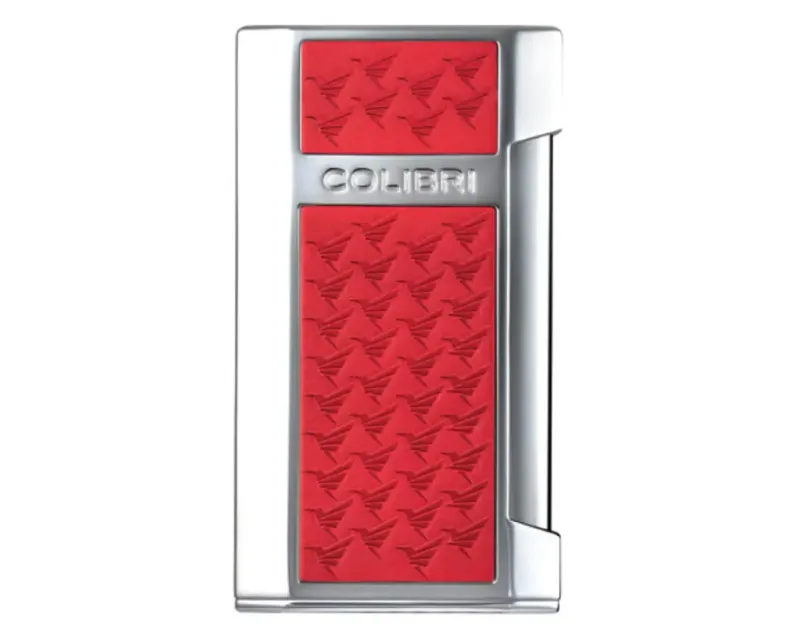 Aansteker Colibri Mosaic Flat Flame Chrome/Rood Aansteker Colibri Mosaic Flat Flame Chrome/Rood