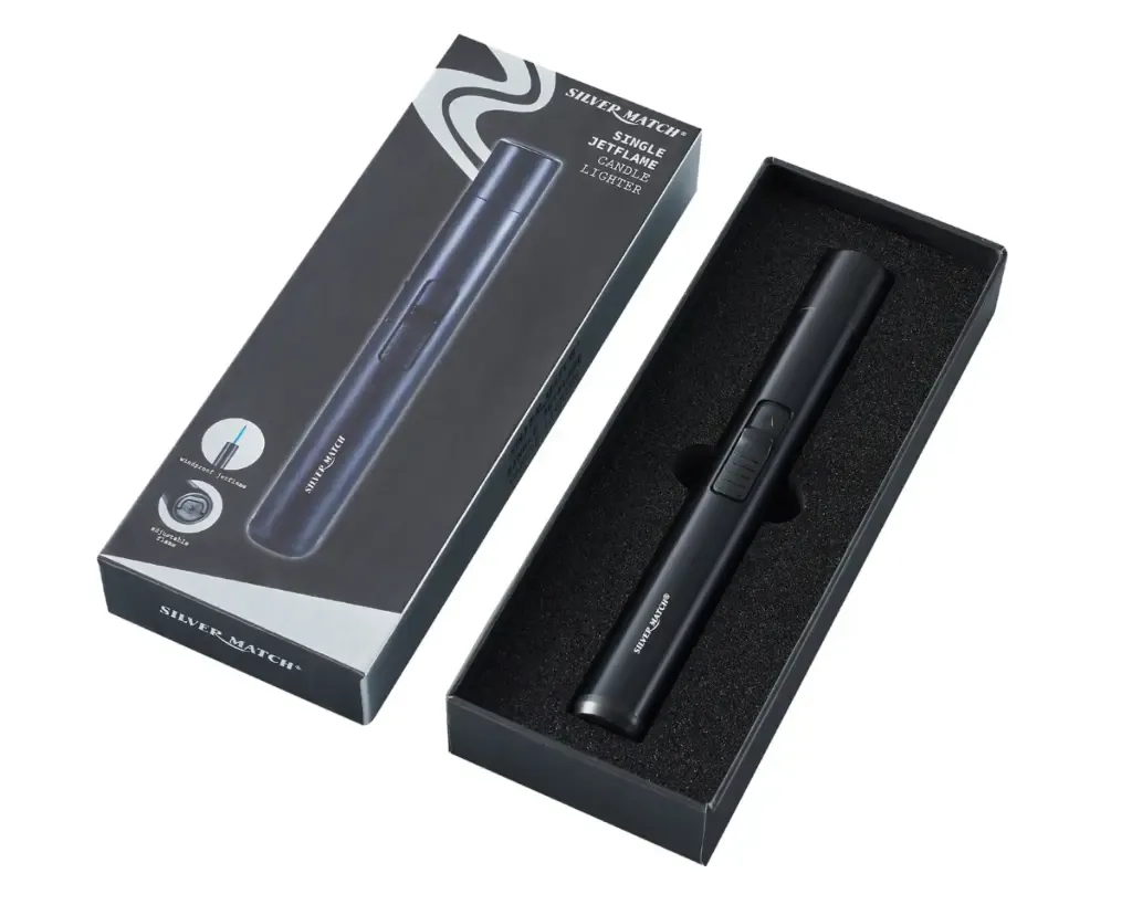 Aansteker Kaars Silver Match Jetflame Zwart GB