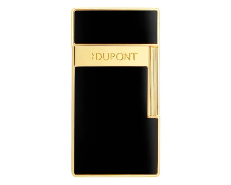 Aansteker Dupont Biggy Zwart Lak Goud Aansteker Dupont Biggy Zwart Lak Goud