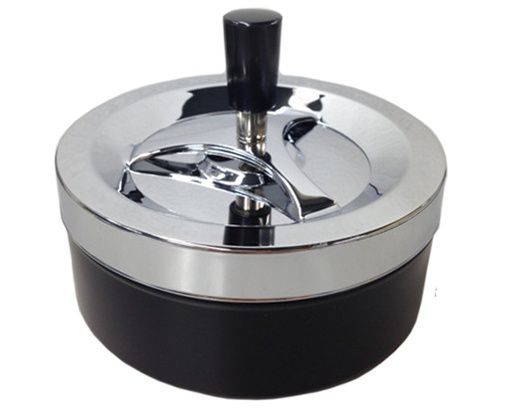 Asbak Draai Zwart 14cm Asbak Draai Zwart 14cm