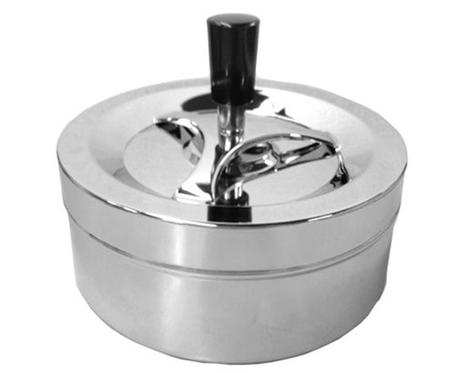 Asbak Draai Chrome 14cm Asbak Draai Chrome 14cm