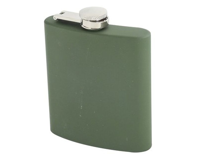 Zakfles Rubber Groen 6oz Zakfles Rubber Groen 6oz