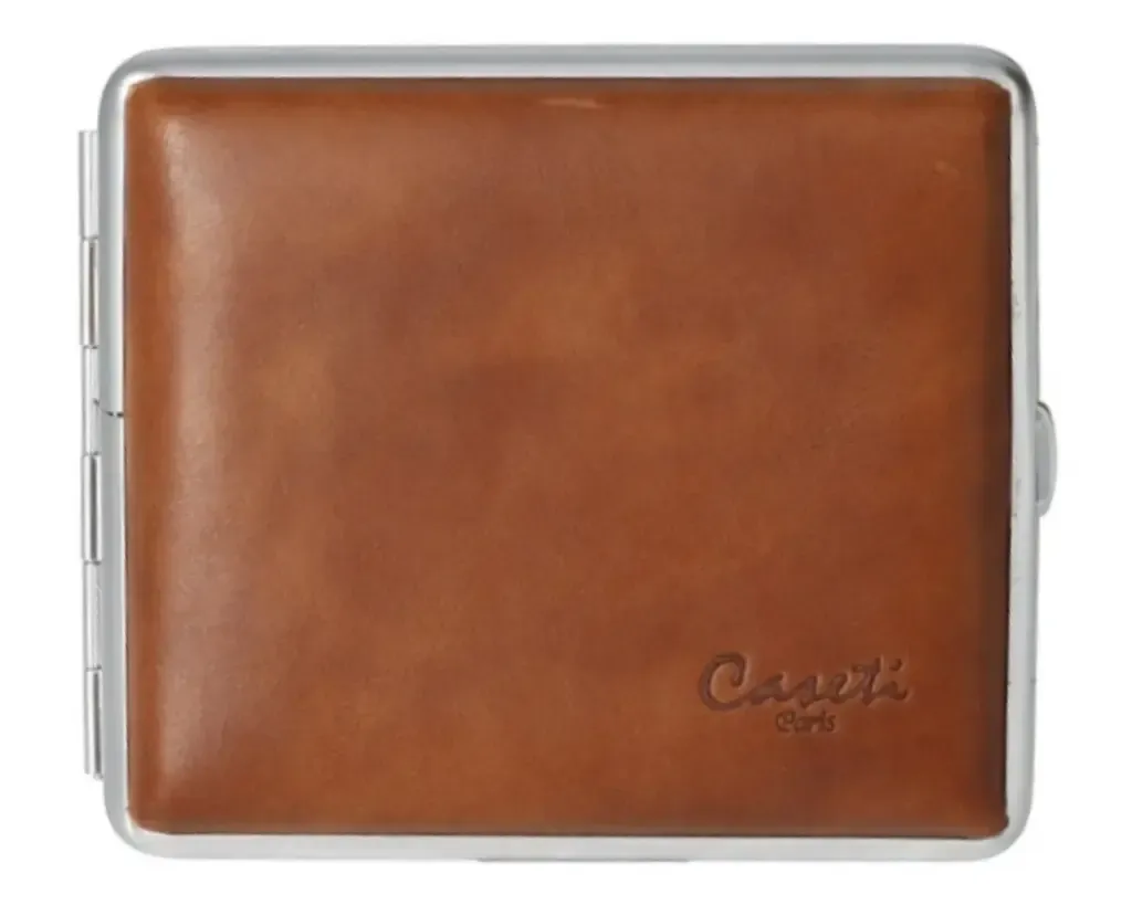 Etui Sigaret Caseti Leder Licht Bruin Etui Sigaret Caseti Leder Licht Bruin