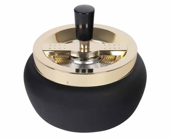 Asbak Draai Shiny Goud 13cm Asbak Draai Shiny Goud 13cm