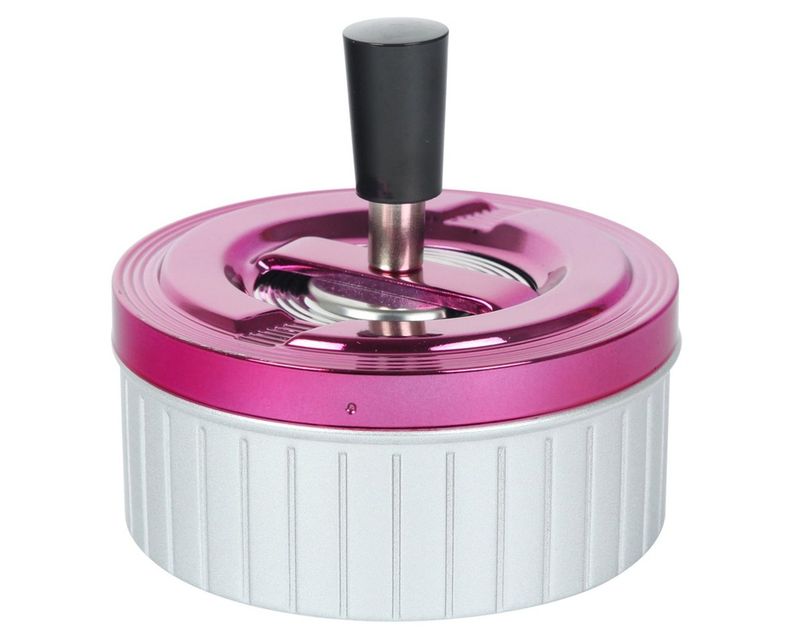 Asbak Draai Zilver Lijnen Violet 11cm Asbak Draai Zilver Lijnen Violet 11cm