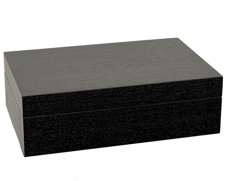 Humidor Fineer Volledig Hout Zwart Humidor Fineer Volledig Hout Zwart