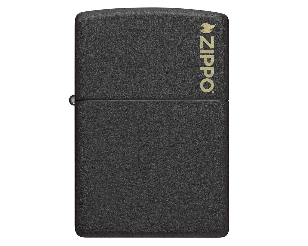 Aansteker Zippo Black Crackle with Zippo Logo Aansteker Zippo Black Crackle with Zippo Logo