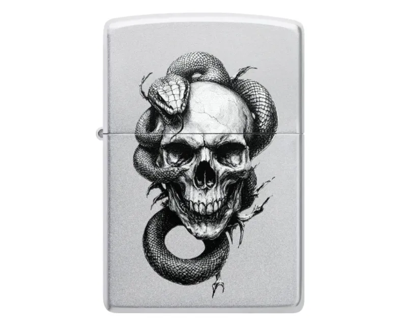 Aansteker Zippo Skull and Snake Design Aansteker Zippo Skull and Snake Design
