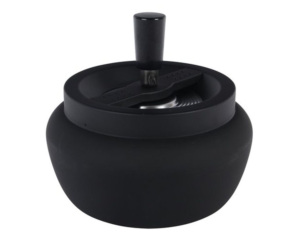 Asbak Draai Zwart Mat 11cm Asbak Draai Zwart Mat 11cm
