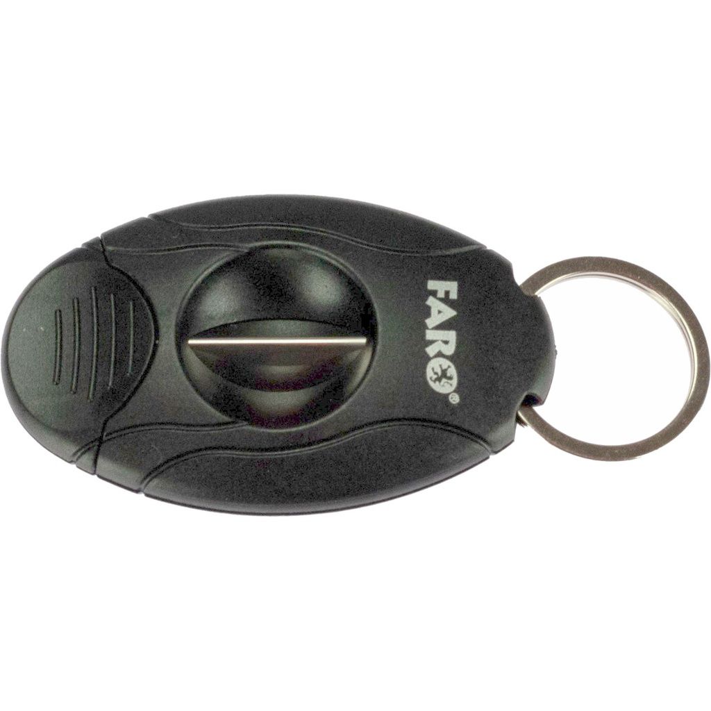 Sigarenknipper Faro V-Cut Pvc Zwart met Sleutelhanger Sigarenknipper Faro V-Cut Pvc Zwart met Sleutelhanger