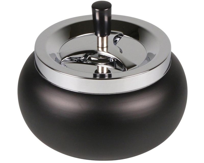 Asbak Draai Jumbo Zwart 17cm Asbak Draai Jumbo Zwart 17cm