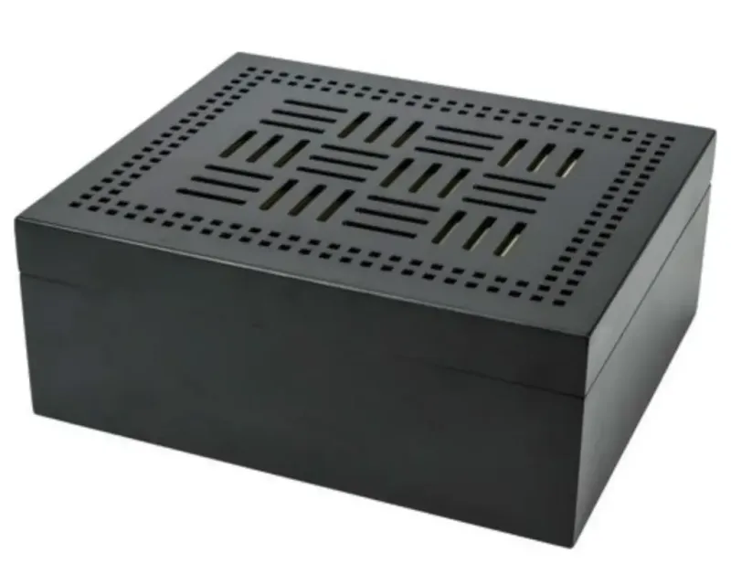 Humidor met Patroon Zwart Mat 50 sigaren