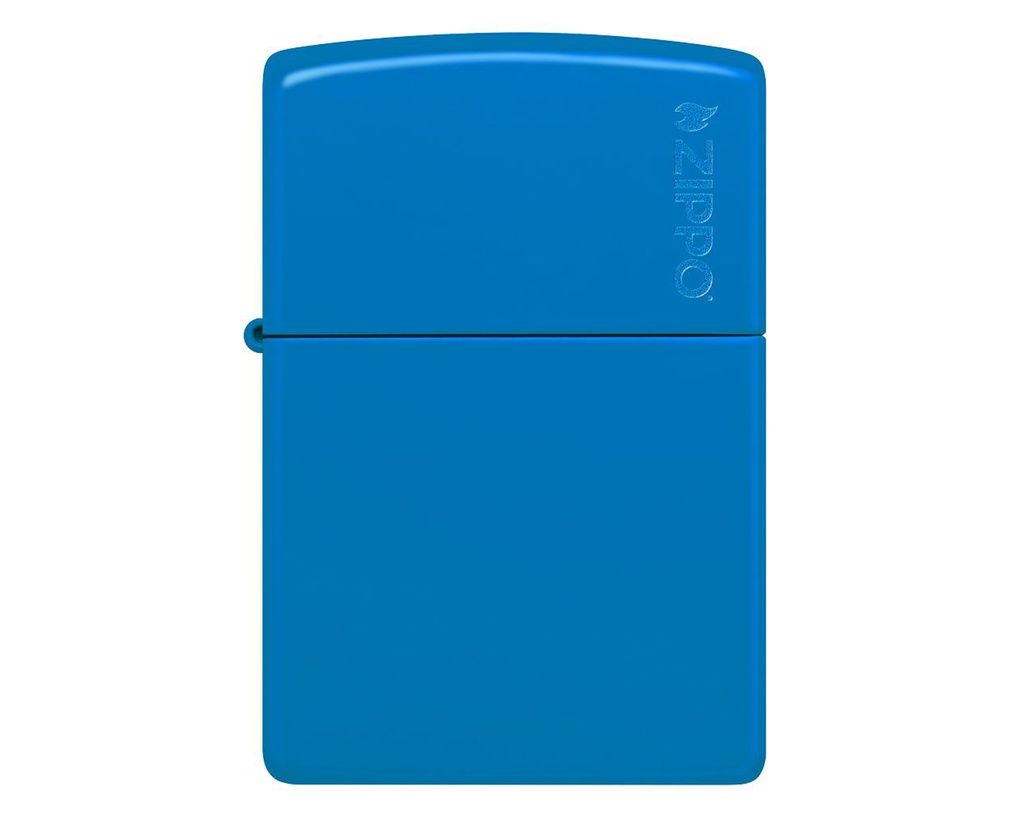 Aansteker Zippo Sky Blue Matte with Zippo Logo Aansteker Zippo Sky Blue Matte with Zippo Logo