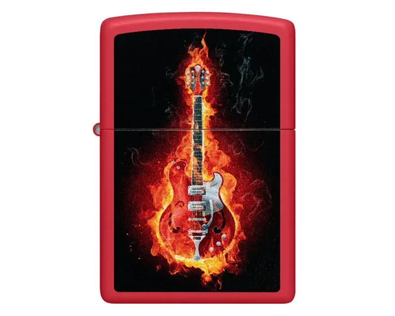 Aansteker Zippo Burning Guitar Design Aansteker Zippo Burning Guitar Design
